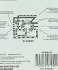 OEM 77 Series Outboard Ignition Key Switch For Evinrude Outboards wiring diagram and instructions on packaging