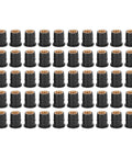 Tough As Nails 50 Pack M6X0.8MM Motorcycle Windscreen Well Nuts, rubber fasteners with brass inserts arranged in rows.