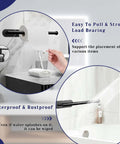 Under Cabinet Paper Towel Holder With Self Adhesive Or Drilling Mount Stainless Steel Black Wall Mounted Organizer in bathroom
