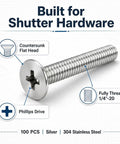 Get These Bad 100 Pcs 304 Stainless Steel Hurricane Shutter Fasteners And Sidewalk Bolts For Your Home And Keep Windows And Doors Locked Down Tight In Any Storm Without Fear Of Damage. Countersunk flat head stainless steel bolt.