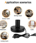 Industrial Table Lamp Base Only No Shade Included With E26 E27 Socket Metal Edison Style Stand 5.8Ft Cord With Switch shown