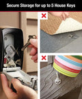 Set Your Own Four Digit Combo Wall Mount Key Lock Box With Five Key Capacity For Indoor And Outdoor Use A Handy Easy Install