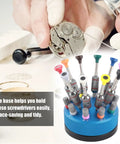 Pro Watch Repair Screwdriver Set 10 Pieces With Base Stand for precise electronics repair, including watches and laptops
