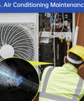 Handheld Endoscope Camera With 2.8 Inch IPS Display And Eight LEDs showing inspection of HVAC system for maintenance.