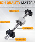 Two Pack Beefed Up HGR20 Linear Guide Rail 1000 Millimeter With RM1605 1000 Millimeter Anti Backlash Ballscrew Kit material overview