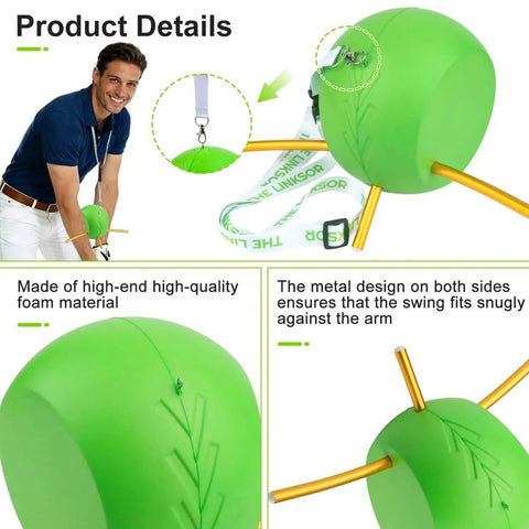 Game Changing Golf Swing Trainer Aid For Posture And Swing Mechanics with foam material and metal rods for arm sync