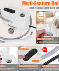 9 In 1 Handheld Steam Cleaner For Home Use Portable Steamer With High Pressure Cleaning Power Heats In 15 Seconds To 221F Two Point Six Bar Steam For Deep Grime Blast features
