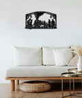 Dope Steam Train Metal Wall Art Locomotive Iron Wall Decor For Living Room Bedroom Office, Retro Train Station Scene