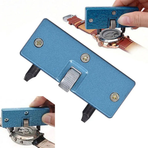 All In One Watch Back Remover Tool With Adjustable Jaw Range 11 To 54 Mm, Stainless Steel Case Opener And Closer in use
