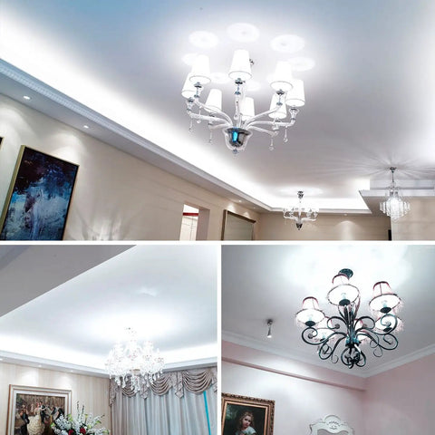 Bright room lit by 15W LED Candelabra Bulbs 1500 Lumens 6000K Daylight White E12 Base Non Dimmable 3 Pack