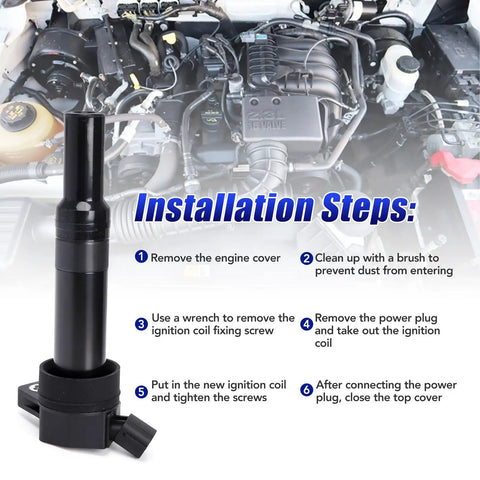 Ignition Coil Pack And Spark Plug Set For 2012 2013 2014 2015 2016 Hyundai Elantra Tucson Kia Soul Forte 2.0L And 1.8L L4 installation guide image