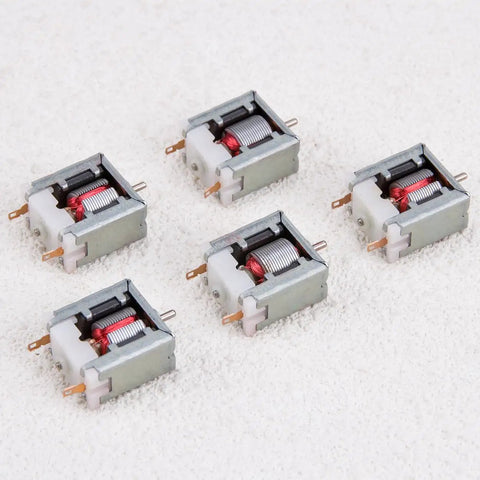 Small But Mighty Five Pack Micro 020 DC Motors 3V 15000 RPM Bare Square Motors With Carbon Brushes For DIY Projects