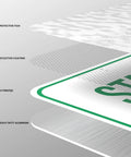Two Pack Built Tough Reflective Parking Signs For Office Staff And Employees 18 By 12 Inch Aluminum heavy duty layers of material.