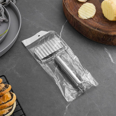 NUOBESTY 2-pack stainless steel ripple potato slicer crinkle cutter for french fries and vegetables