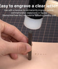 Using the Metal Stamping Kit 36 Pc Set With One Eighth Inch Stamped Steel Letter And Number Punches Tool on leather
