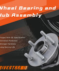 Pair Rear Wheel Bearing And Hub Assembly For Toyota Celica 2000 To 2005, Corolla 2003 To 2008, Matrix 2003 To 2008, And Pontiac Vibe 2003 To 2008 5 Lug Non ABS FWD Only viewed from top displaying bolts.