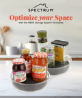 Two Pack 7.5 Inch Lazy Susan Turntable Organizer For Cabinets Fridge Pantry And Tabletop Must Have Space Saving Spice Rack