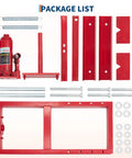 6 Ton Hydraulic Press With Adjustable Table Height And Plate Set components laid out, showing parts for bending and installation