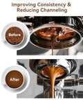 Espresso machine using Espresso Distribution Tool With 0.4mm 10 Needle Stirrer Break Up Grounds Reduce Channeling Achieve Even Extraction
