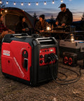4800W Gas Portable Inverter Generator With Electric Start near campsite, evening lighting, powering outdoor appliances, social group setting
