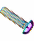 Rainbow Titanium Button Head Bolt M6x20mm from six-pack, made from 6Al4V Grade 5 titanium alloy with 1mm thread pitch and 4mm Allen key.