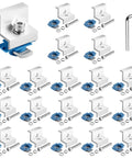 Solar Panel End Clamp Pack Of 20 For Standard Unistrut 30mm 35mm Aluminum Silver With 304 Stainless Steel Screws Built Tough