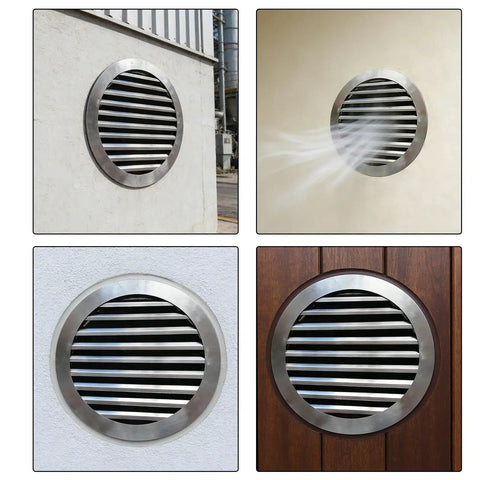 Heavy Duty Stainless Steel Ventilation Access Panel Cover For Embedded Drywall Wall Systems Featuring Easy Peasy Installation And Built Tough Rust Resistant 29 Inch Air Exhaust Grille Plate For Swift Heat Dissipation on various wall types.