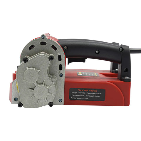 4580W Electric Wall Planing Machine Pure Copper Motor view showing ergonomic grip, tungsten steel blades for concrete stripping.