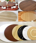 Big Ol Walnut Round Dining Table Lazy Susan Turntable 360 Degree Smooth Rotating Wooden Serving Tray For Kitchen And Dinner Table 120cm 47 Inch Heavy Duty Yet Quiet, showcasing different wooden finishes and styles.