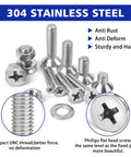Assortment from 1575 Piece Stainless Steel Nuts and Bolts Kit With Phillips Pan Head and Flat Head Screws Assorted Nuts Bolts Washers In Double Sided Organizer Box For Home Garage And Shop Use DIY Ready