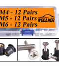 36 Pairs M4 M5 M6 Neoprene Well Nuts With Stainless Steel Screws Kit For Kayak Boat Marine Windscreens And Motorcycles