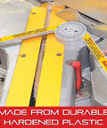 ProSite Miter Protractor Angle Finder with two laser engraved scales on a miter saw for carpenters, 7 inch narrow plastic, 505P-7.