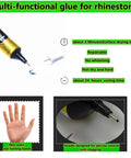 Go-To Multipurpose High Performance Adhesive For Glass And Fabric Self Leveling Glue With High Elasticity shown with applicator and details