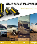 Heavy Duty Wheel Chocks For RV Trailer Camper And Truck Car with rope and yellow reflective tape for visibility in various vehicles