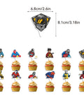 Welding Theme Birthday Party Decor Kit With Happy Birthday Banner Cake Topper Cupcake Toppers Balloons And Ribbon For Electric Welder Celebration cupcake toppers with welder designs.
