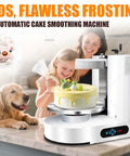 Child using Powerful Cake Icing Smoothing Machine For Even Buttercream, Low Noise Frosting Tool in kitchen, LCD touch control visible