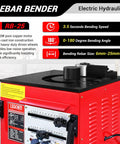LOschten 1700W Desktop Electric Hydraulic Rebar Bender Zero To 180 Degrees for 6mm-25mm steel rods with control panel.