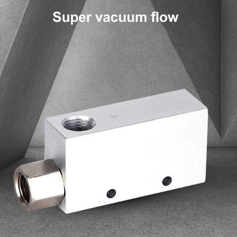 Heavy Hitter Aluminum Alloy Vacuum Generator Featuring Large Capacity Pneumatic Ejector Valve And 90Kpa High Vacuum For No Sweat Machine Tool Upgrades And Relentless Workshop Grind