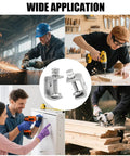 No Fuss 304 Stainless Steel C Clamps 2 Pack Big Jaw G Clamps in use for woodworking and DIY tasks with smooth operation.