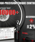 Digital Torque Wrench One Quarter Inch Precision Tool For Bikes And Small Engines Dialed In With Accurate Plus Minus Two Percent Torque From 1.11 To 22.13 Ft-Lb And 1.5 To 30 Nm, Ideal For Bike Builds Motorcycle Parts And DIY Garage Projects, bike wheel and case