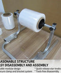 Rock Solid Bubble Wrap Dispenser Stand With Adjustable Plastic Baffles And Heavy Duty Steel Frame for easy packing rolls.