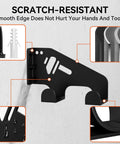 Heavy Duty Chainsaw Wall Mount Hanger with rubber pad and rust-resistant finish, installation kit, close-up of smooth edges.