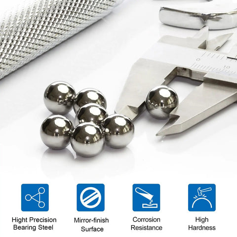 100 Pcs 6Mm 316L Stainless Steel Bearing Balls G200 Precision For Bearings Bicycles Casters Automotive Parts And DIY Projects