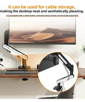 Premium Ergonomic Desk Mount Adjustable Monitor Stand With Fluid Smooth 360 Swivel Arm Fits 13 To 32 Inch Lcd Screen No Stress Easy Install, showcasing cable organization feature.