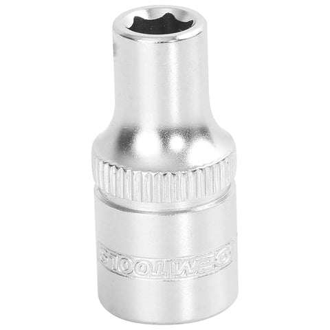 Three Sixteenth Inch SAE Socket for One Quarter Drive 6 Pt Deep Marking Thin Wall Chrome Finish with Optimized Knurling for Easy Grip