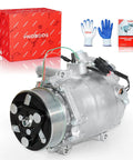 Heavy Duty Air Conditioning Compressor With Clutch Direct Fit Replacement For Honda Cr V And Acura Rdx with wiring attached.