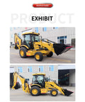 Backhoe Loader Combo With 4WD Power, 2.6m Digging Depth, Workhorse Tractor Excavator on construction site