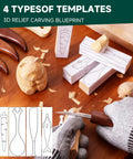 Person using a knife from Wood Carving Kit 30 Piece Tools Set With Leather Storage Bag Slick Deluxe Whittling Kit For Beginners And Pros