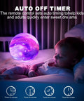 Sleeping child with Moon Lamp Galaxy Light 6 Inch With 16 Color LED 3D Moon Illusion Remote And Touch Control Dope Lava Night Light