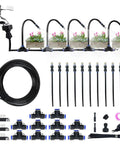 360 Degree Adjustable Drip Irrigation Kit System With 33 Ft Coverage And Rotatable Mist Nozzles No Fuss Setup Includes 10 Nozzles
